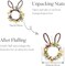 16'' Easter Bunny Wreath for Front Door with Light, Pre-lit Spring Rabbit Wreath Decoration with Pastel Speckled Eggs & Berries, Artificial Farmhouse Wall Decor for Holiday Home Indoor